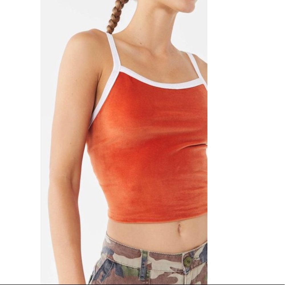 Urban Outfitters Velvet Cropped Tank